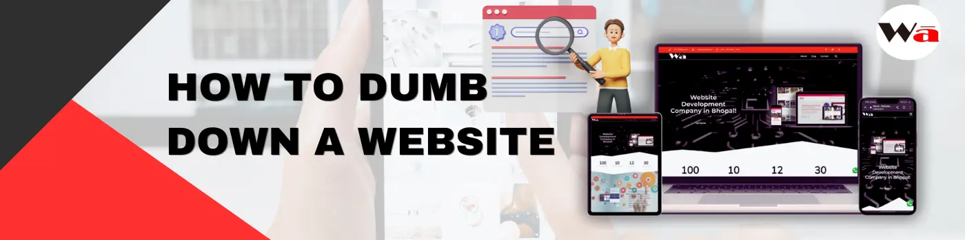 how to dumb down a website